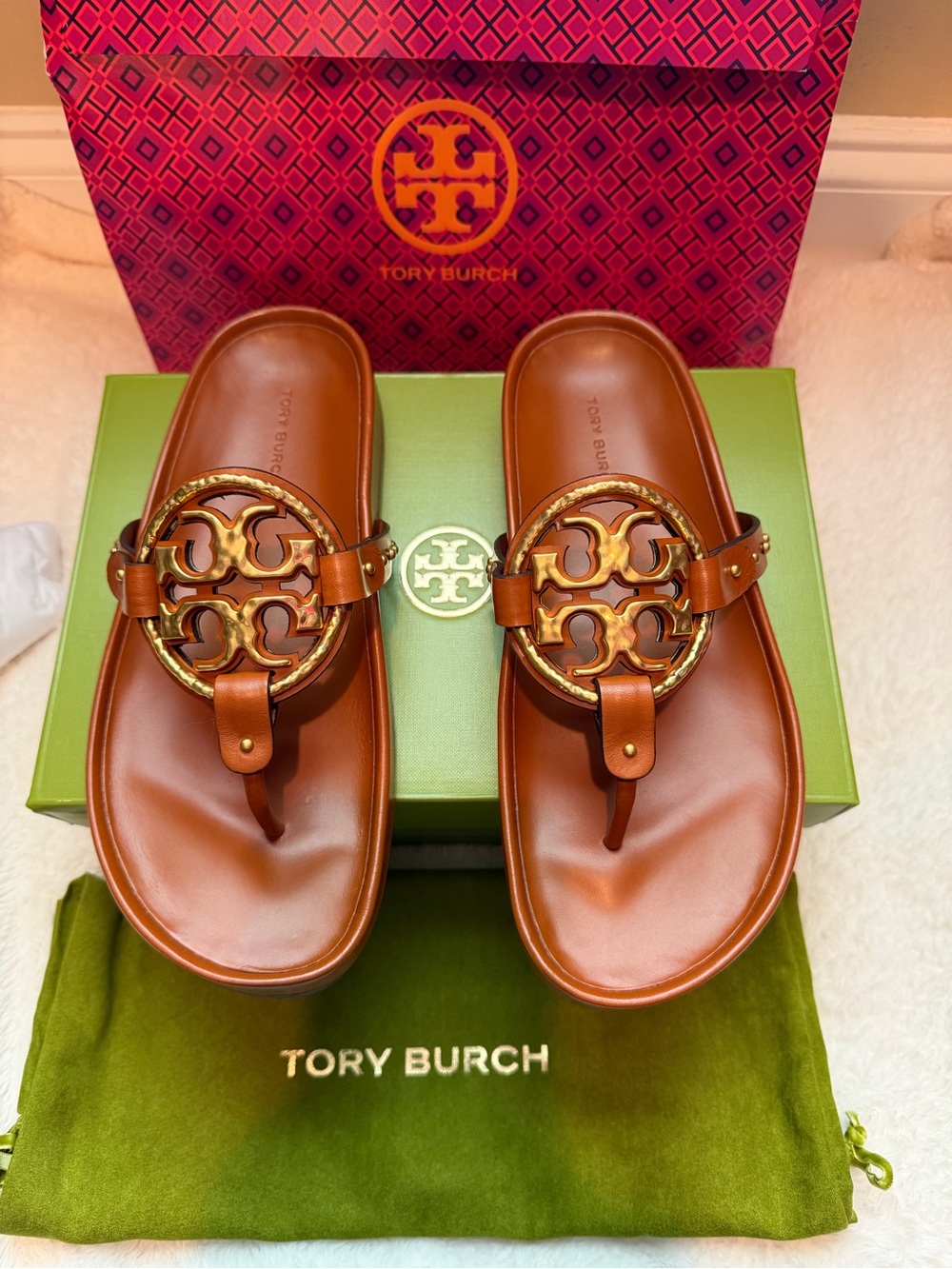 Tory Burch Miller Cloud Vintage Plaque Sandals - Picture 4 of 10